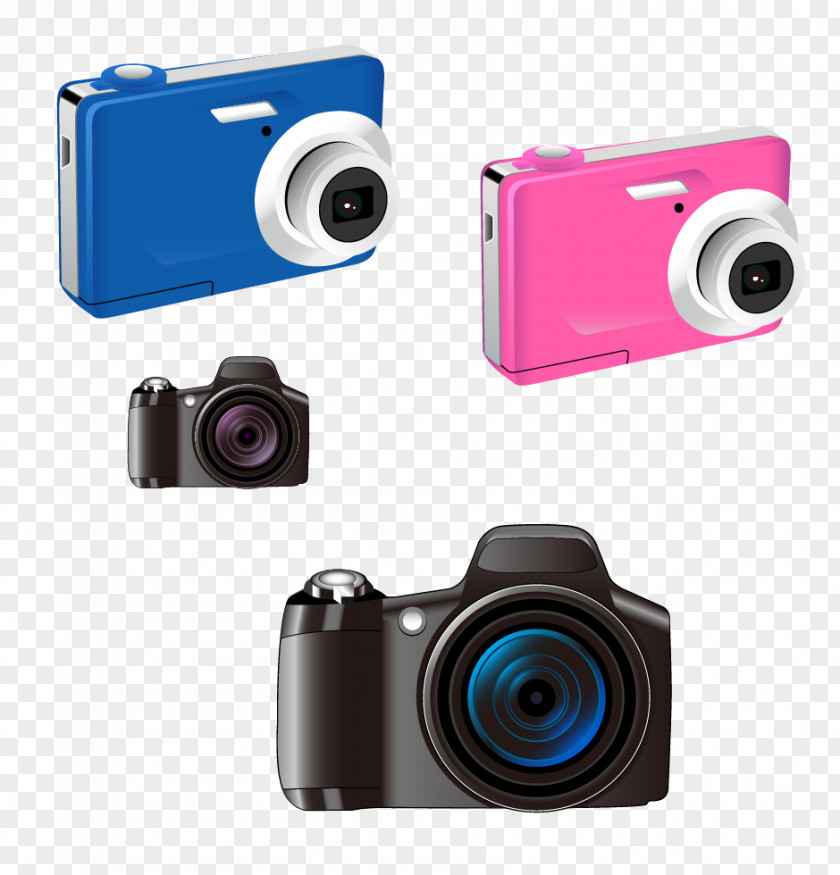 Fashion Color Vector Material Digital Camera PNG