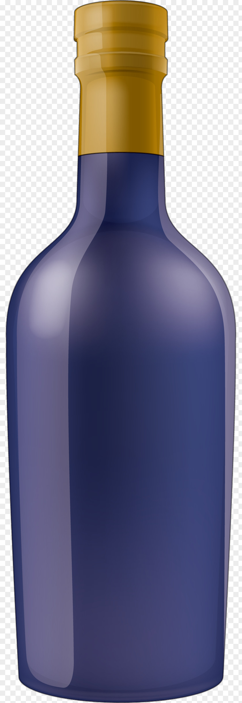 Blue Glass Bottle Wine Liqueur Cobalt PNG