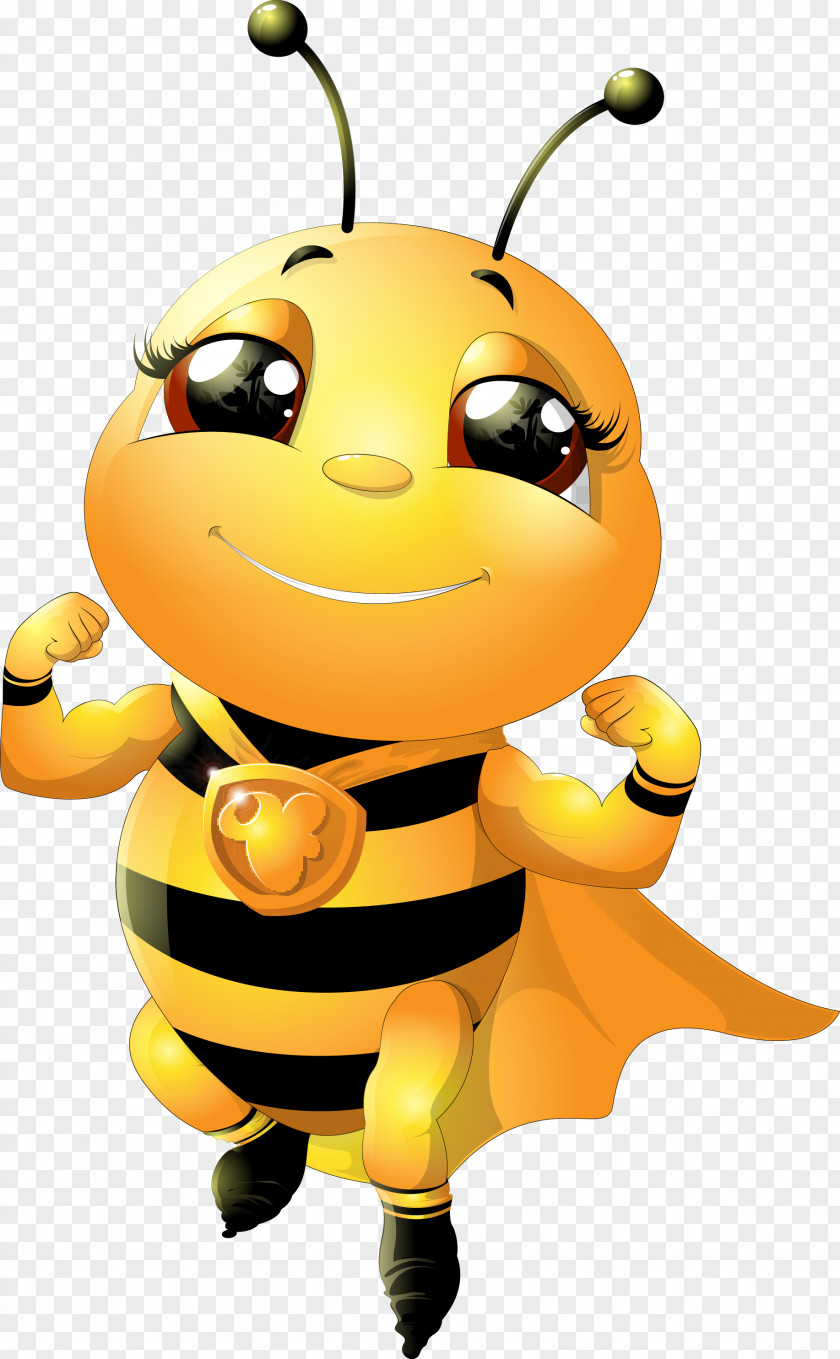 Cartoon Bee Bumblebee Honey PNG