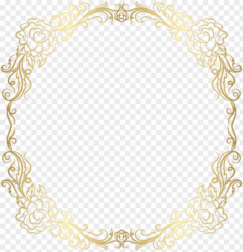 Deco Golden Border Frame Clip Art Text Picture Yellow Area Pattern PNG