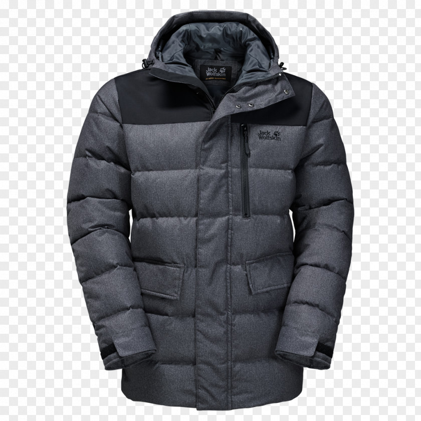 Jacket Hoodie Down Feather Jack Wolfskin Clothing PNG