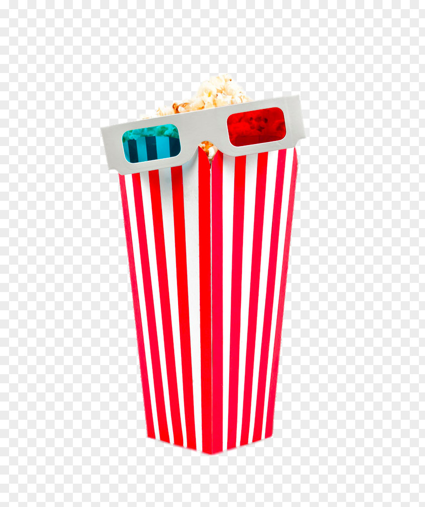 Popcorn And 3D Glasses Cinema Film PNG