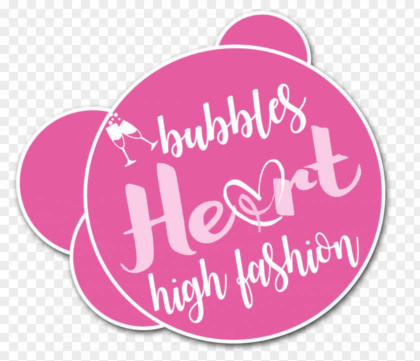Heart Bubbles Logo Pink M Brand Font PNG
