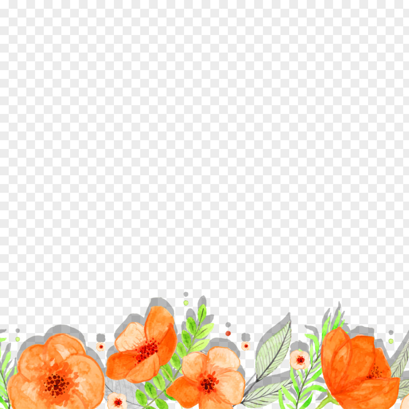 Orange Flower Material Green Computer File PNG