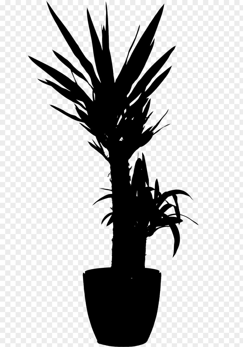 Palm Trees Flowerpot Houseplant Silhouette PNG