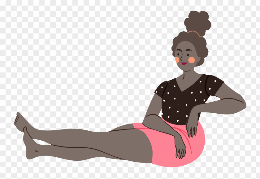 Relaxing Lady Woman PNG