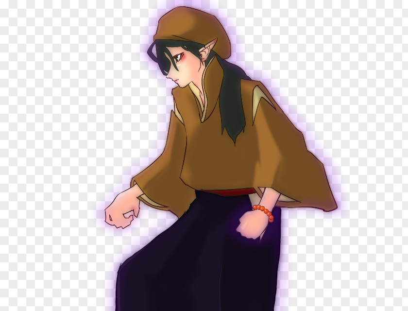 MIXI Black Hair Mixi Robe Computer Servers PNG