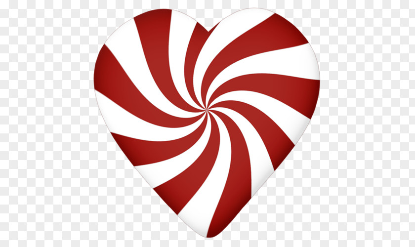 Christmas Candy Cane Heart Shape Clip Art PNG