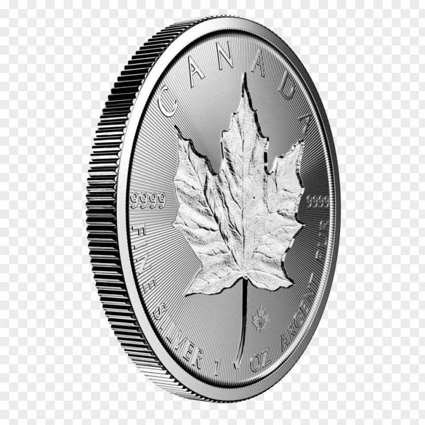 Coin Canadian Silver Maple Leaf Gold Bullion PNG
