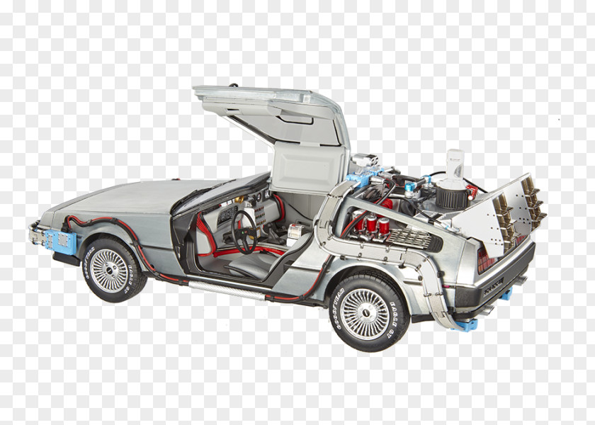 Car DeLorean DMC-12 Time Machine Back To The Future Die-cast Toy PNG