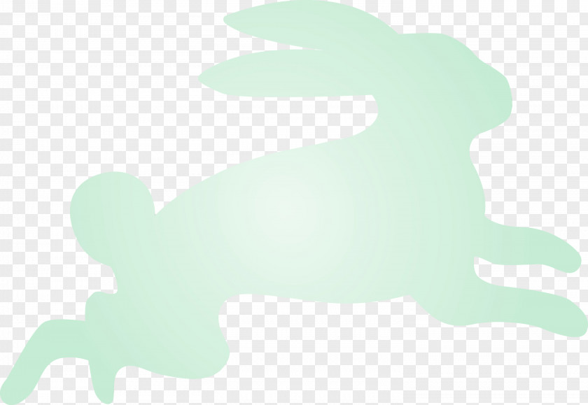 Green Rabbit Hare Rabbits And Hares Animal Figure PNG