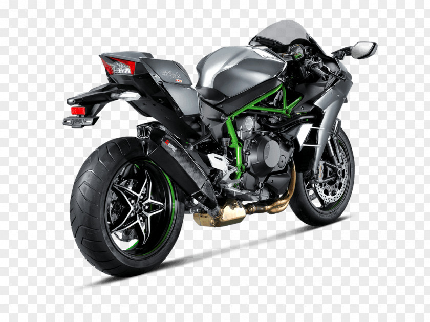 Motorcycle Kawasaki Ninja H2 Exhaust System Akrapovič PNG