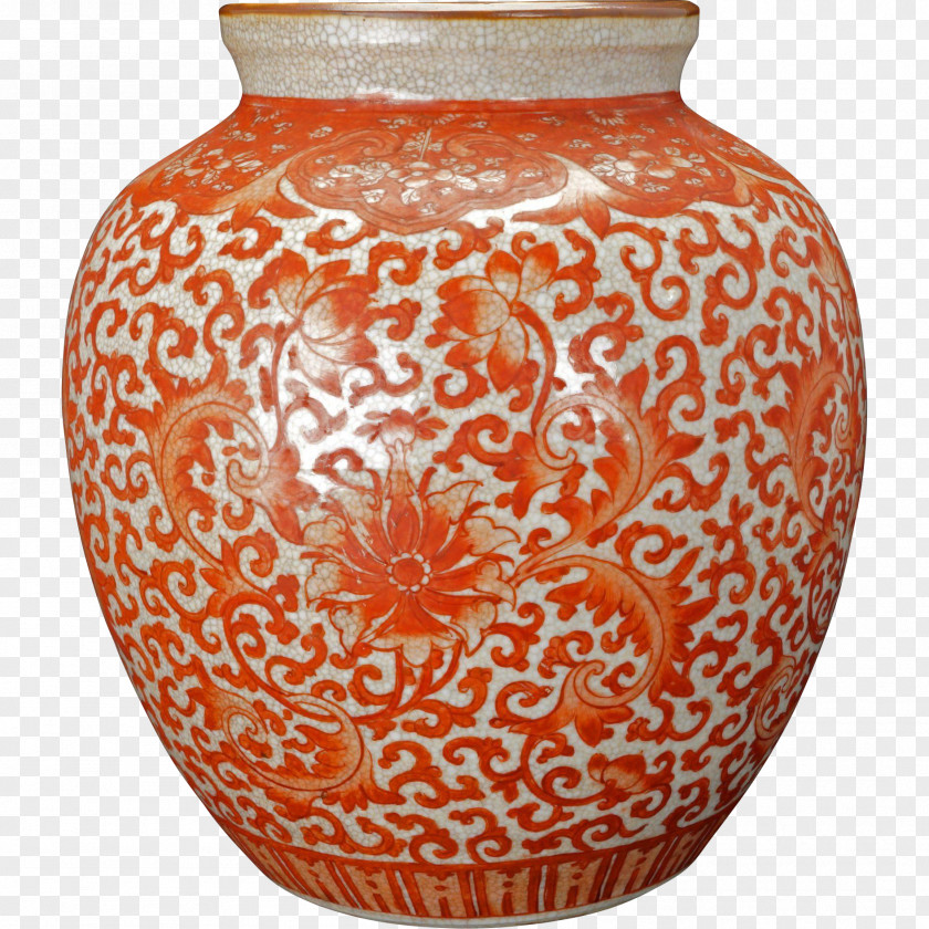 Vase Chinese Ceramics Porcelain Qing Dynasty PNG