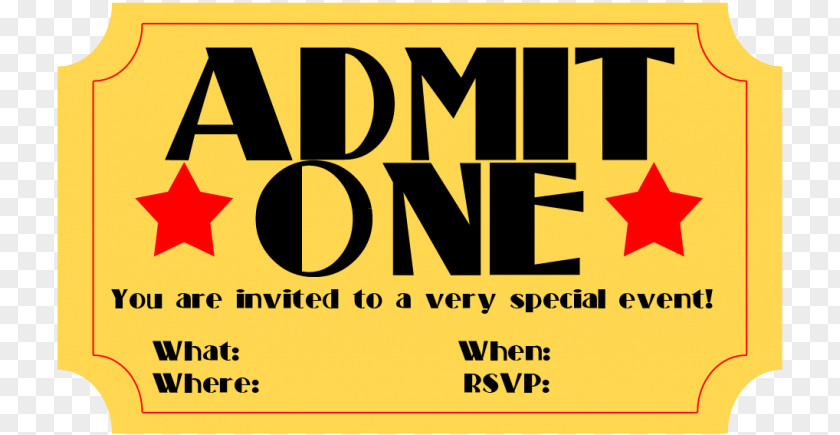 Best Invitation Template Ticket Cinema Clip Art Image Theatre PNG