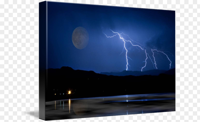 Lightning Gallery Wrap Canvas Thunder Energy PNG