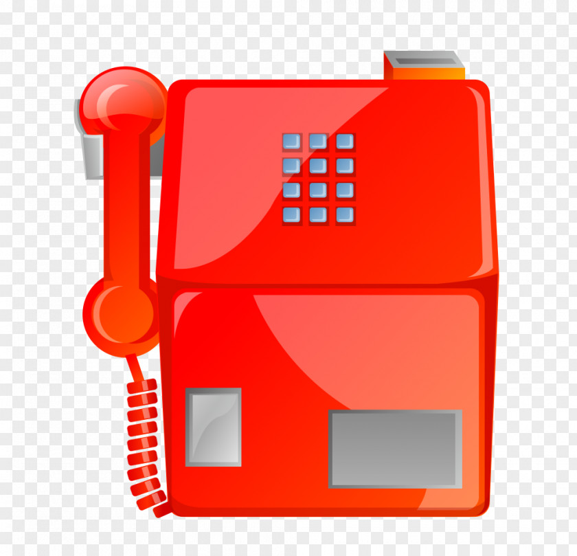 Red Phone Telephone Payphone Mobile Icon PNG