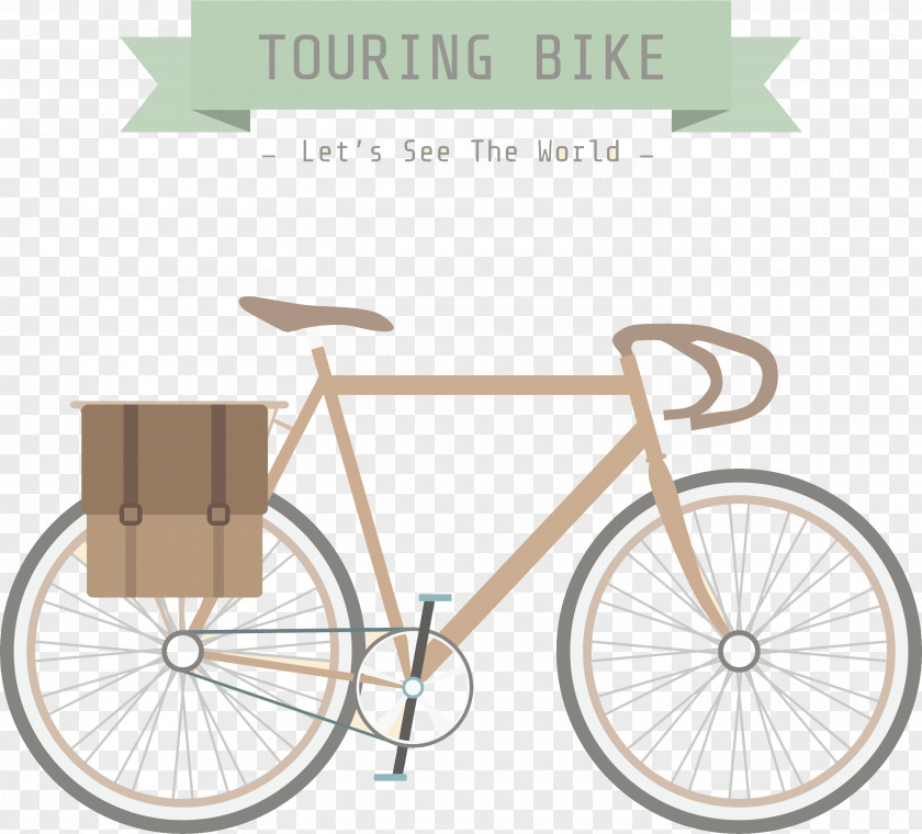 Retro Bicycle Cycling Infographic Clip Art PNG