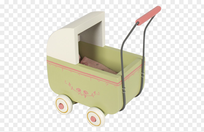 Child Doll Stroller Baby Transport Green PNG