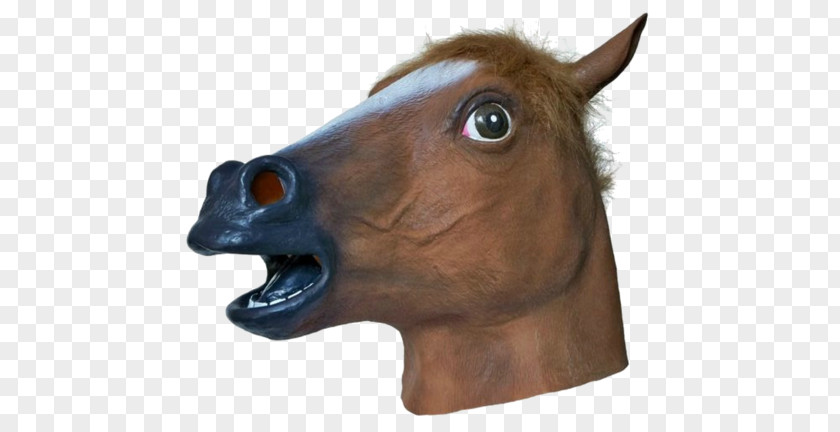 Horse Head Mask Latex Costume PNG