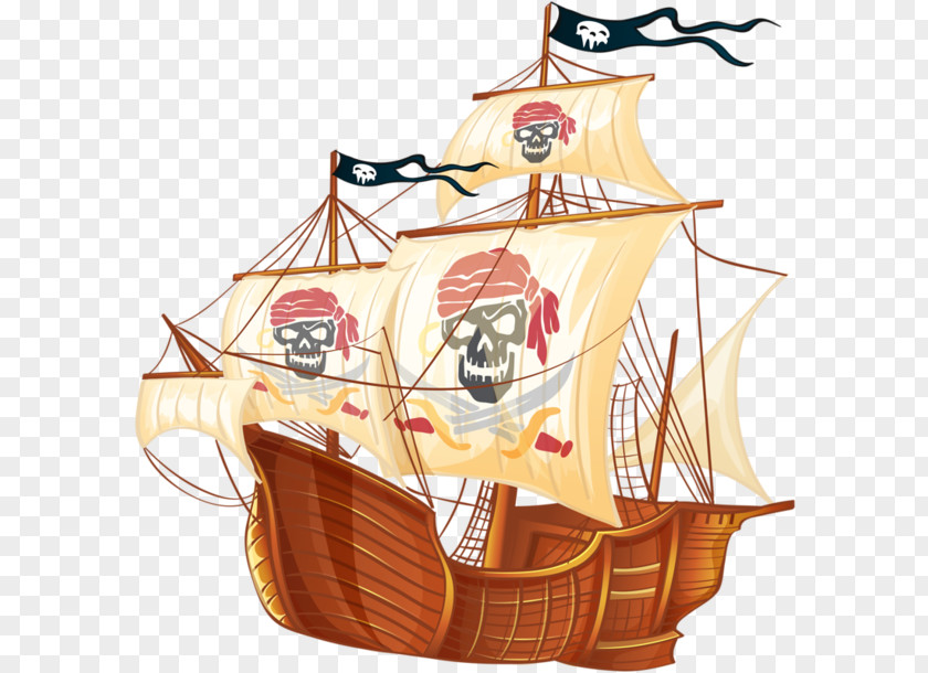 Skull Pirate Ship Piracy PNG