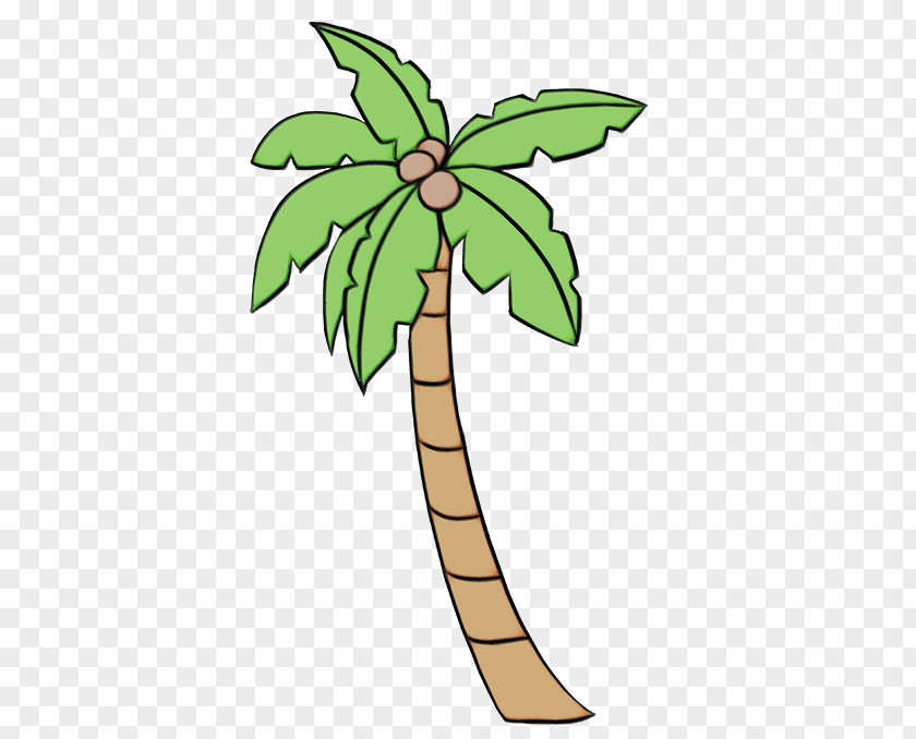 Cartoon Plant Stem Palm Tree PNG