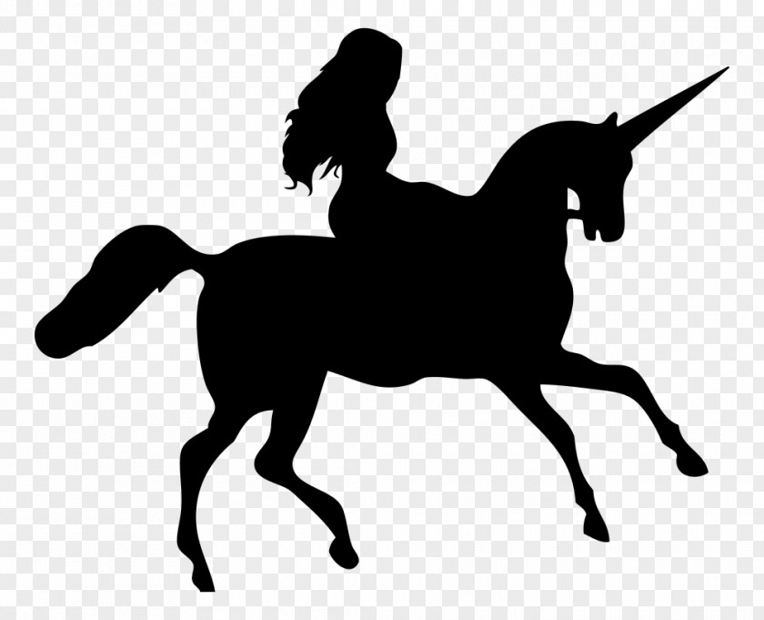 Horse Riding Silhouette Unicorn Clip Art PNG