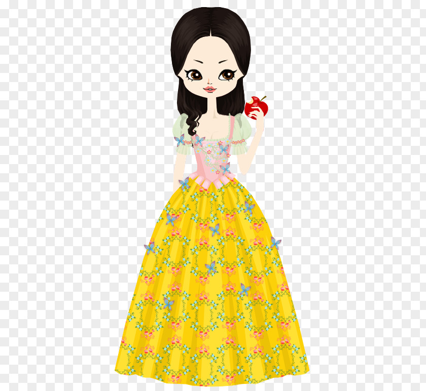 Snow White Mirror Costume Design Gown Dress PNG