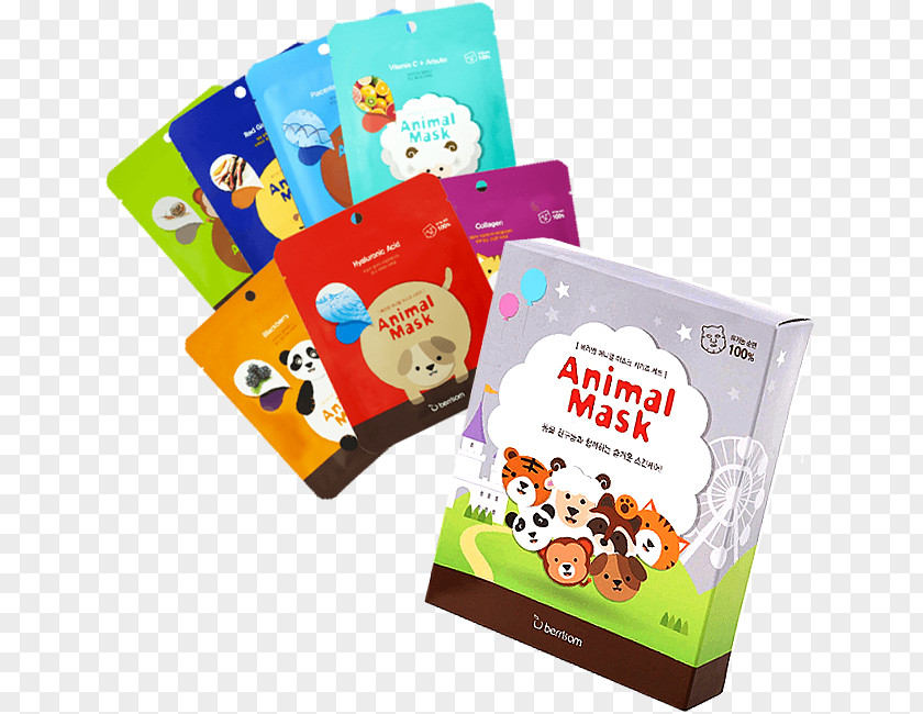 Stand Fan Berrisom Animal Mask Series 7 Set (3 Paquets) Facial Cosmetics PNG