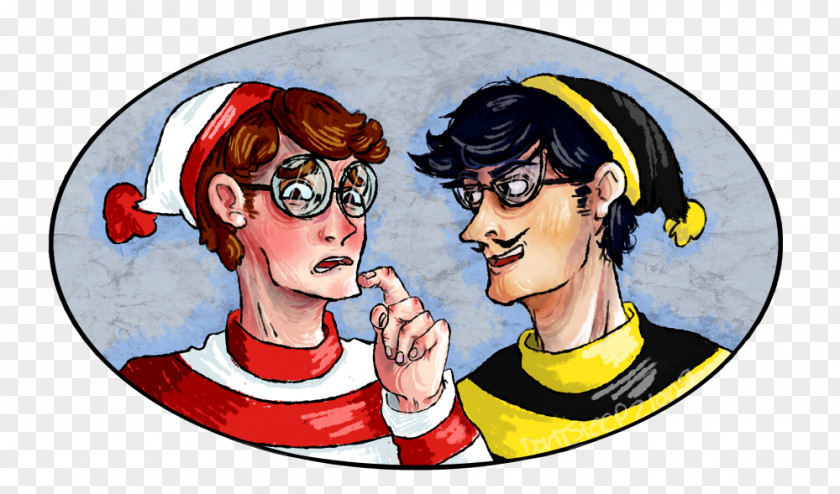 Waldo Friends Transparent Glasses Where's Wally? Odlaw Fan Art Illustration PNG