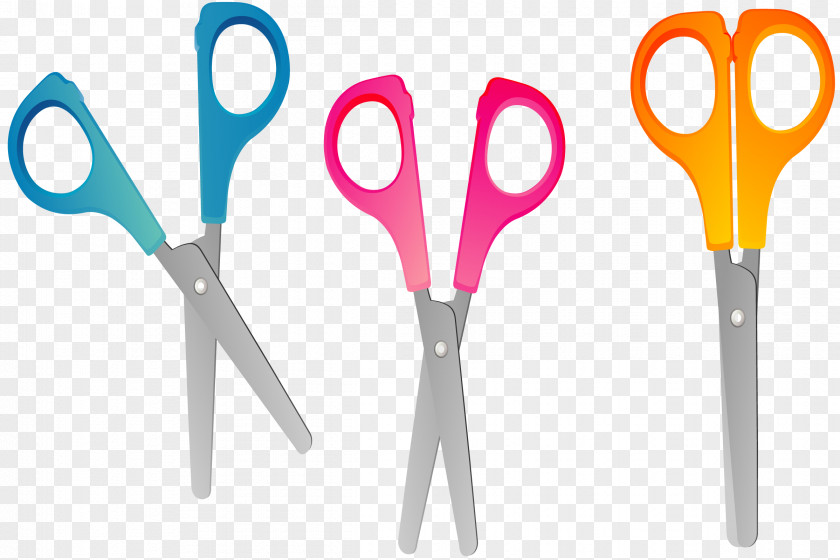 Color Scissors Paper Stationery Icon PNG