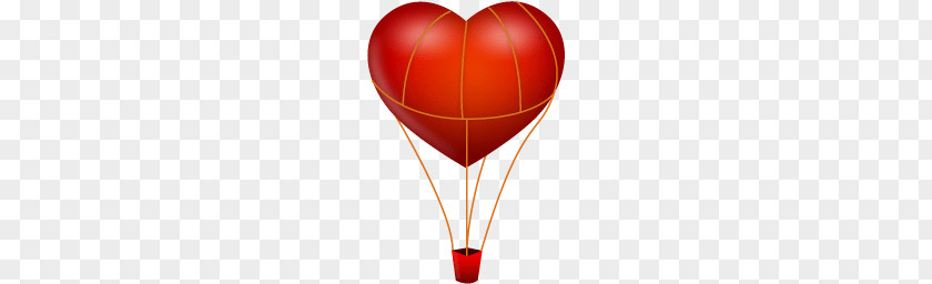 Heart Shaped Hot Air Balloon PNG Balloon, red heart-themed hot air balloon illustration clipart PNG