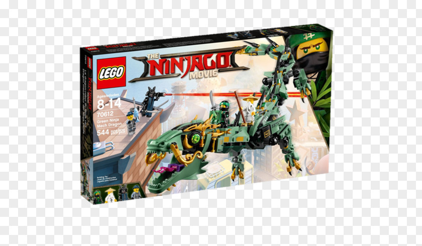 Lego Minifigures Ninjago Lloyd Garmadon Lord LEGO 70612 THE NINJAGO MOVIE Green Ninja Mech Dragon PNG