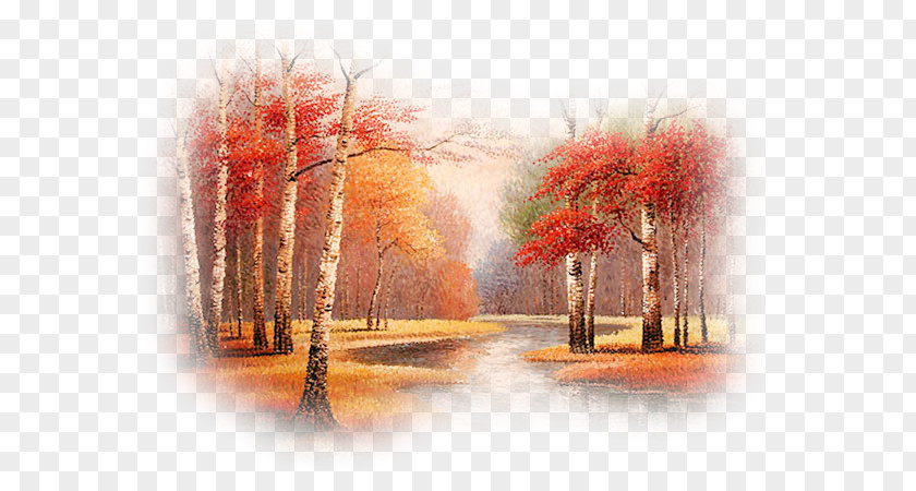 Paysage Watercolor Painting Landscape Autumn PNG