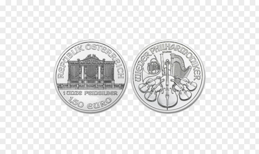 Silver Coin Austrian Vienna Philharmonic PNG