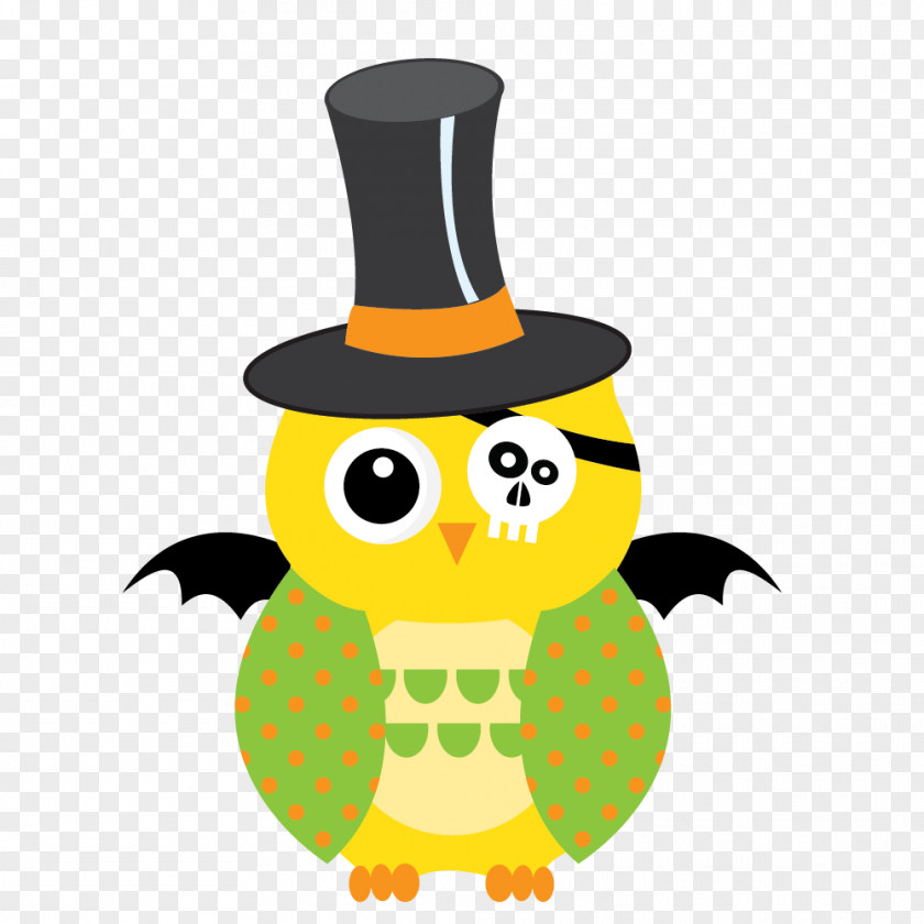 Cartoon Owl Halloween PNG