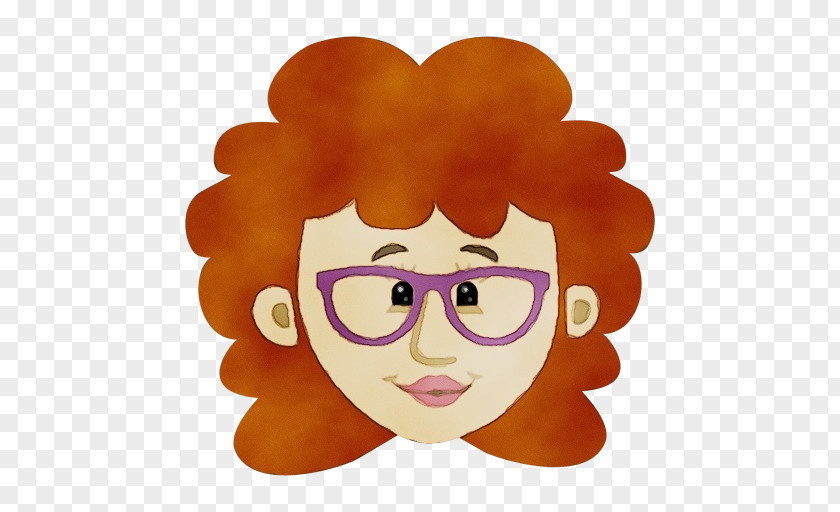 Chin Glasses Orange PNG