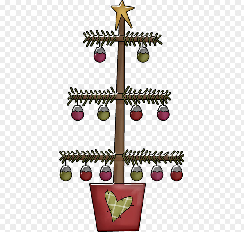 Potted Christmas Tree Santa Claus Clip Art PNG