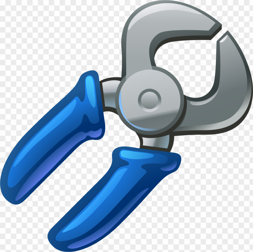 Cartoon Blue Spanner PNG