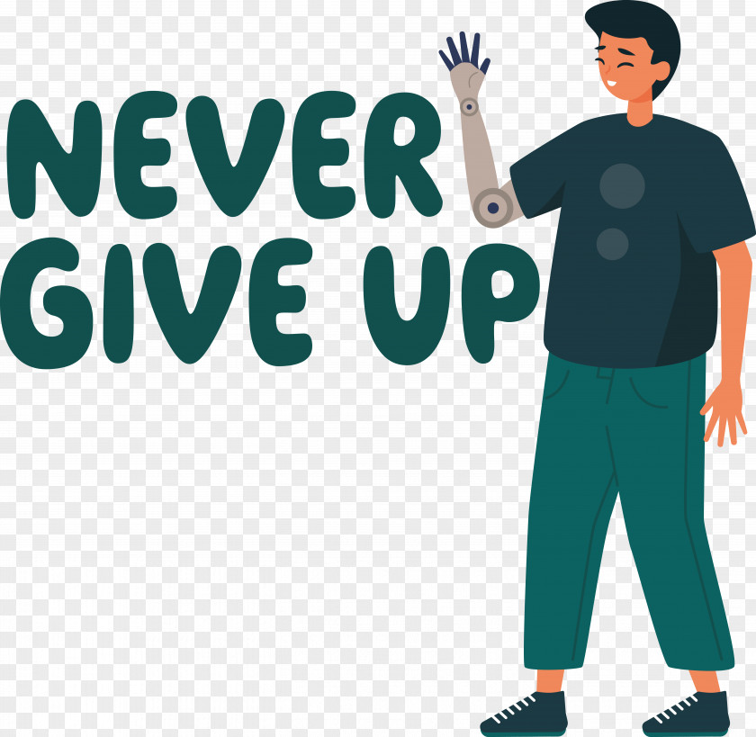 Disability Never Give Up Disability Day PNG