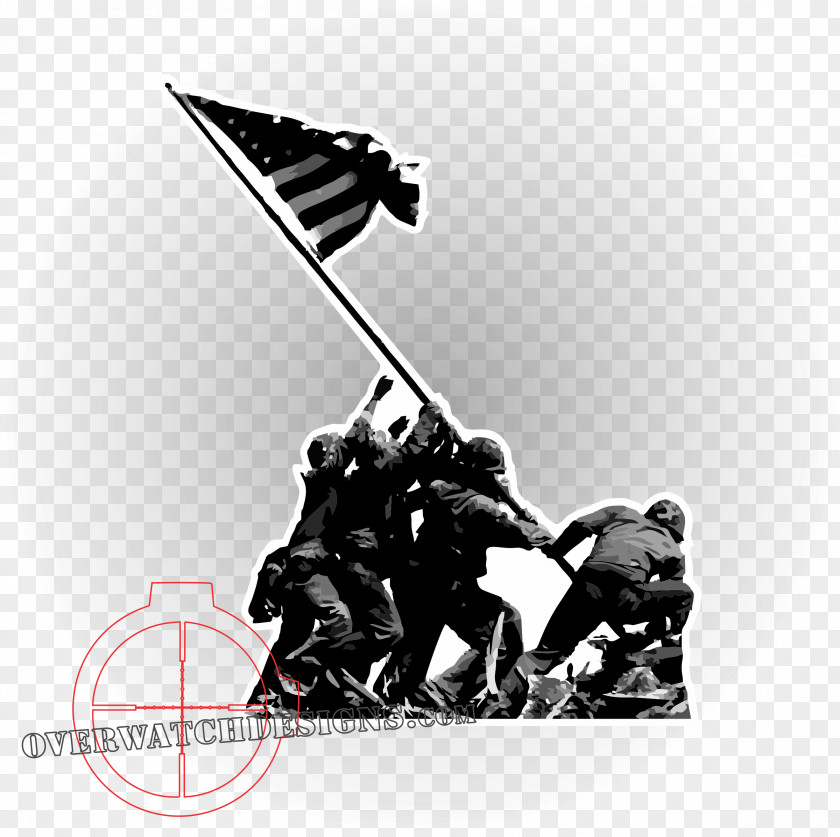 Iwo Jima Raising The Flag On Battle Of Marine Corps War Memorial Mount Suribachi Normandy Landings PNG