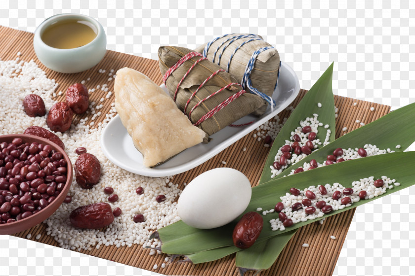 Bamboo Zongzi Materials Rice Pudding Food PNG