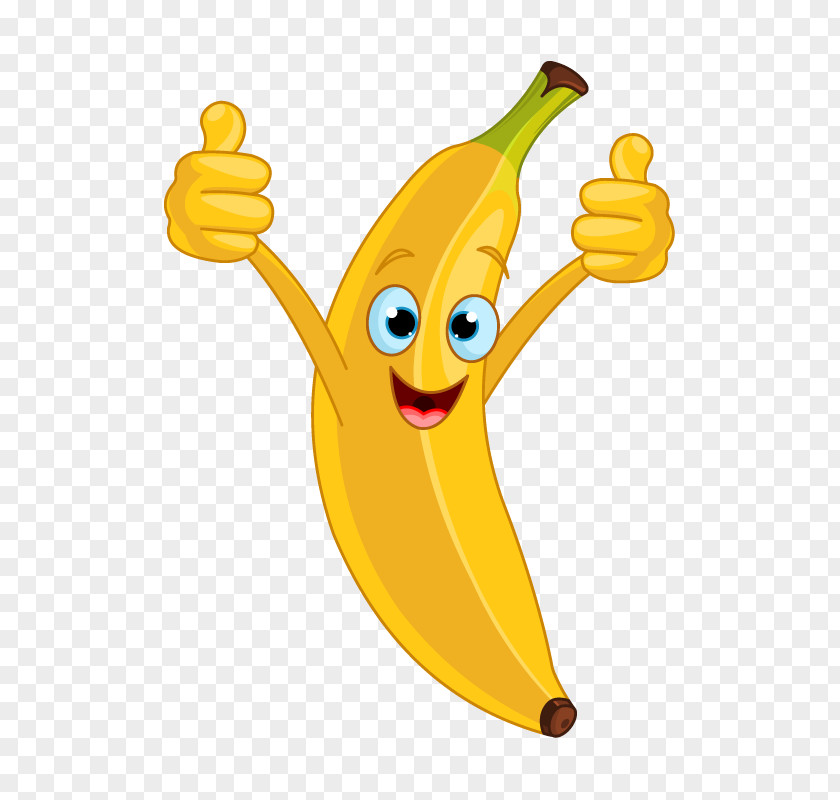 Banana Smiley Thumb Signal Emoticon PNG