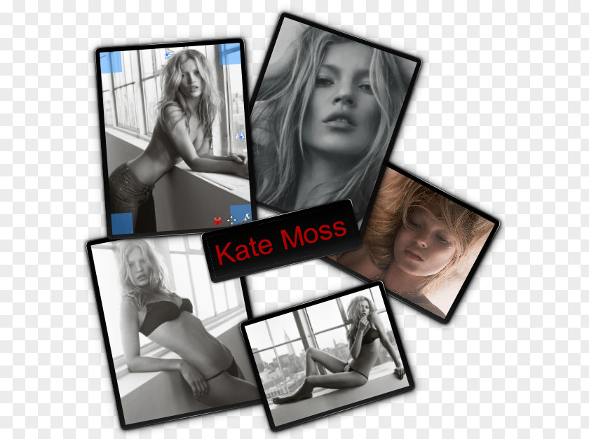 Kate Moss Picture Frames Collage PNG