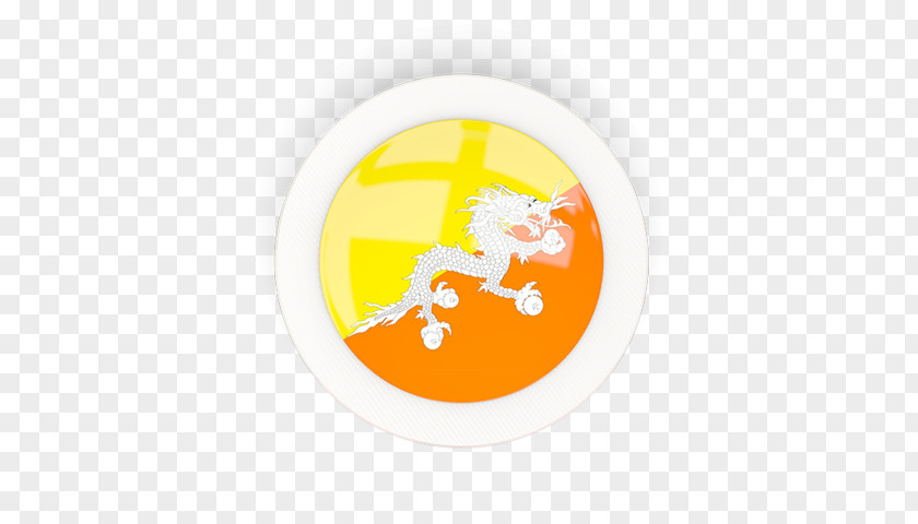 Pin Flag Of Bhutan Lapel Logo Yellow PNG