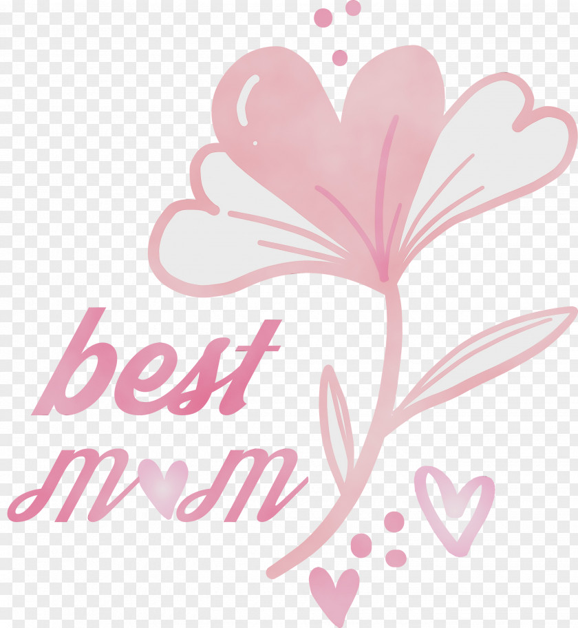 Pink Text Heart Love Petal PNG