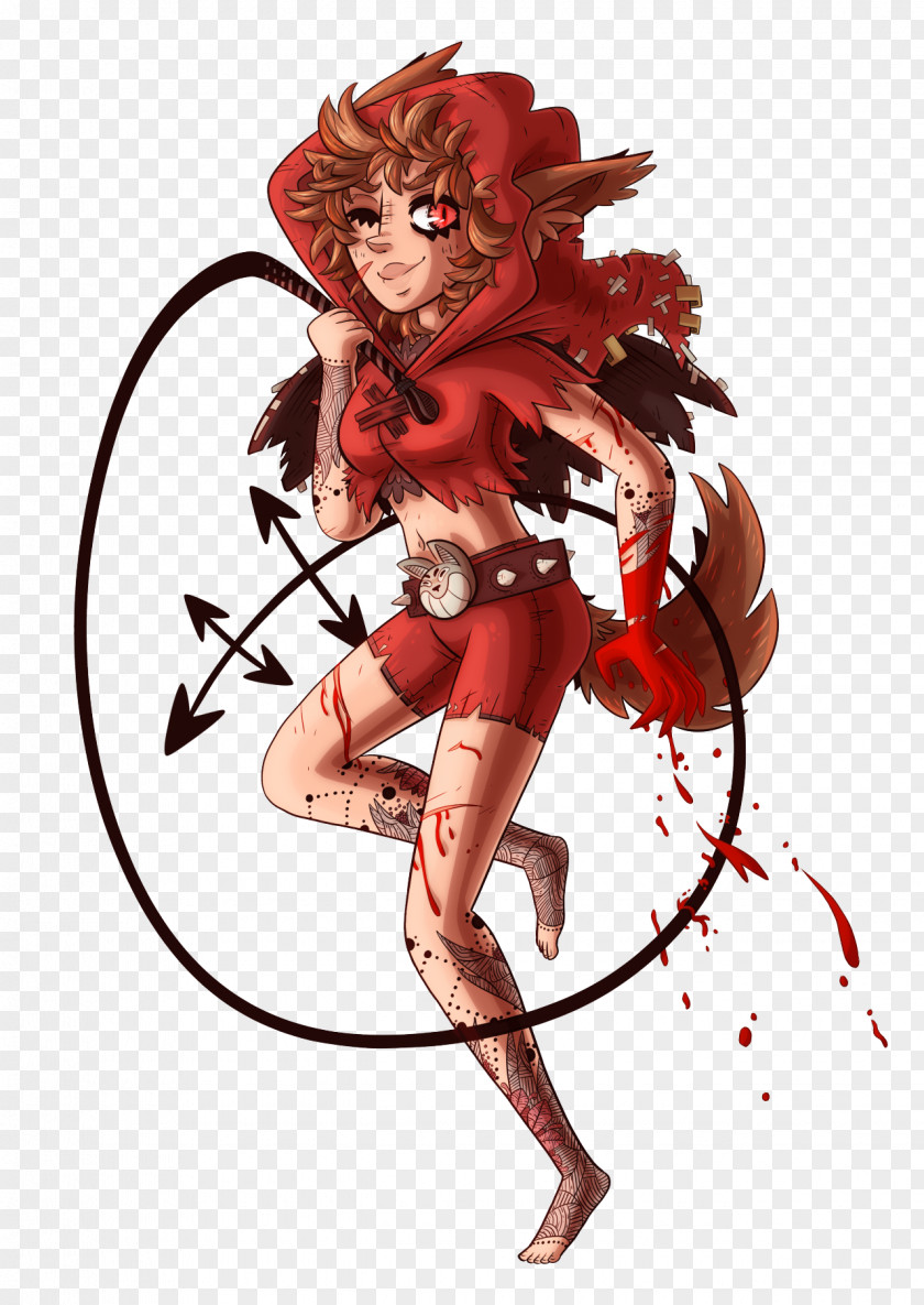 Red Riding Hood Werewolf Demon Super Drawing PNG