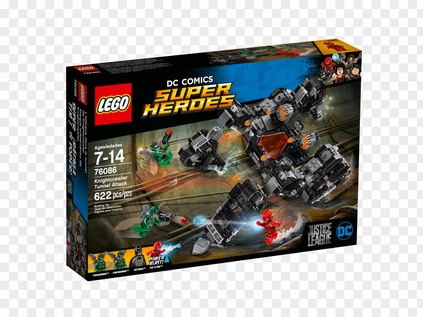 Toy LEGO 76086 DC Comics Super Heroes Knightcrawler Tunnel Attack Lego Block PNG