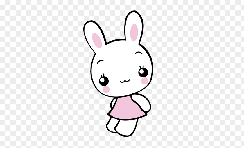 Wearing A Skirt Bunny Rabbit Cuteness Cartoon PNG