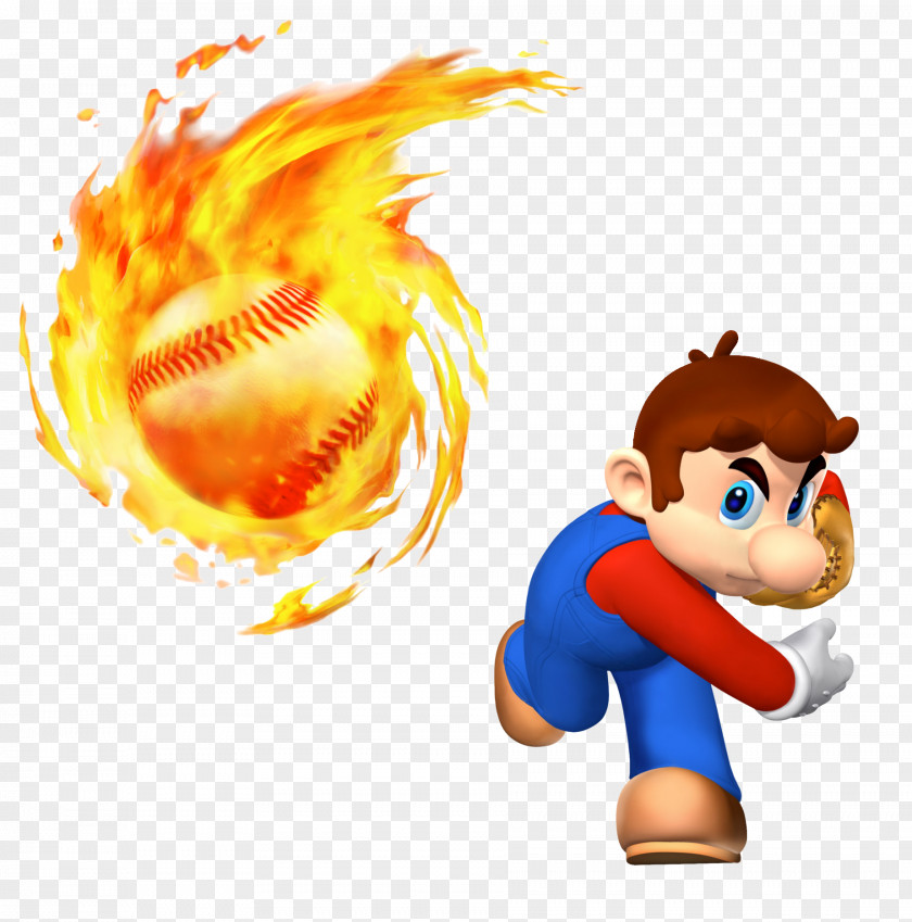 Fireball Mario Superstar Baseball Super Sluggers Sports Superstars Bros. PNG
