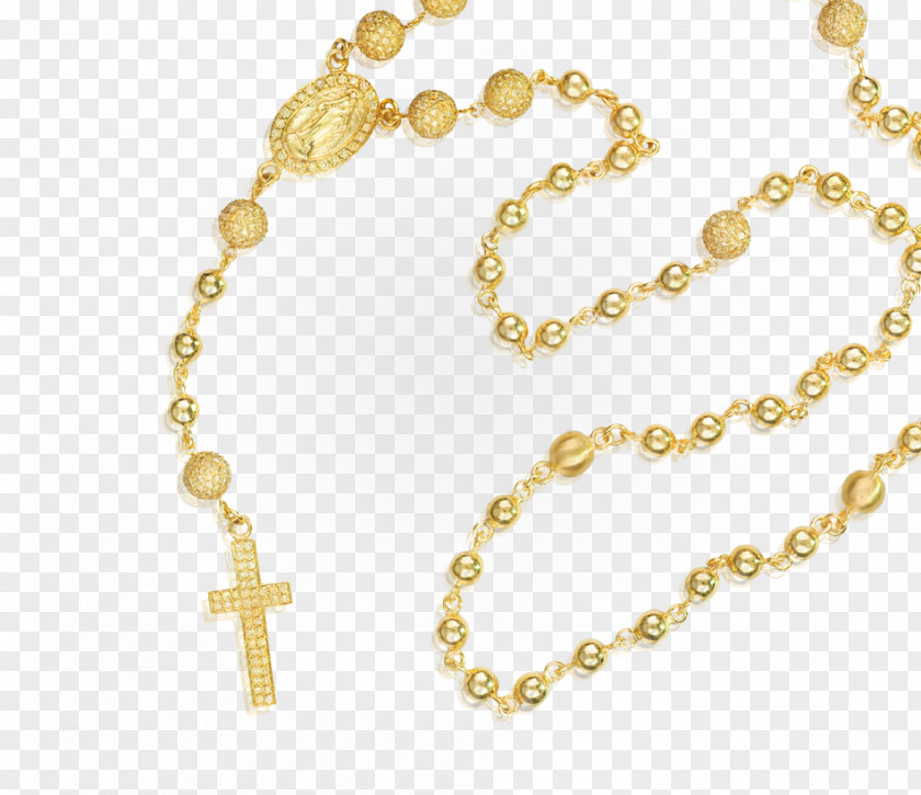 Gold Chain Rosary Jewellery Necklace Bracelet Ring PNG